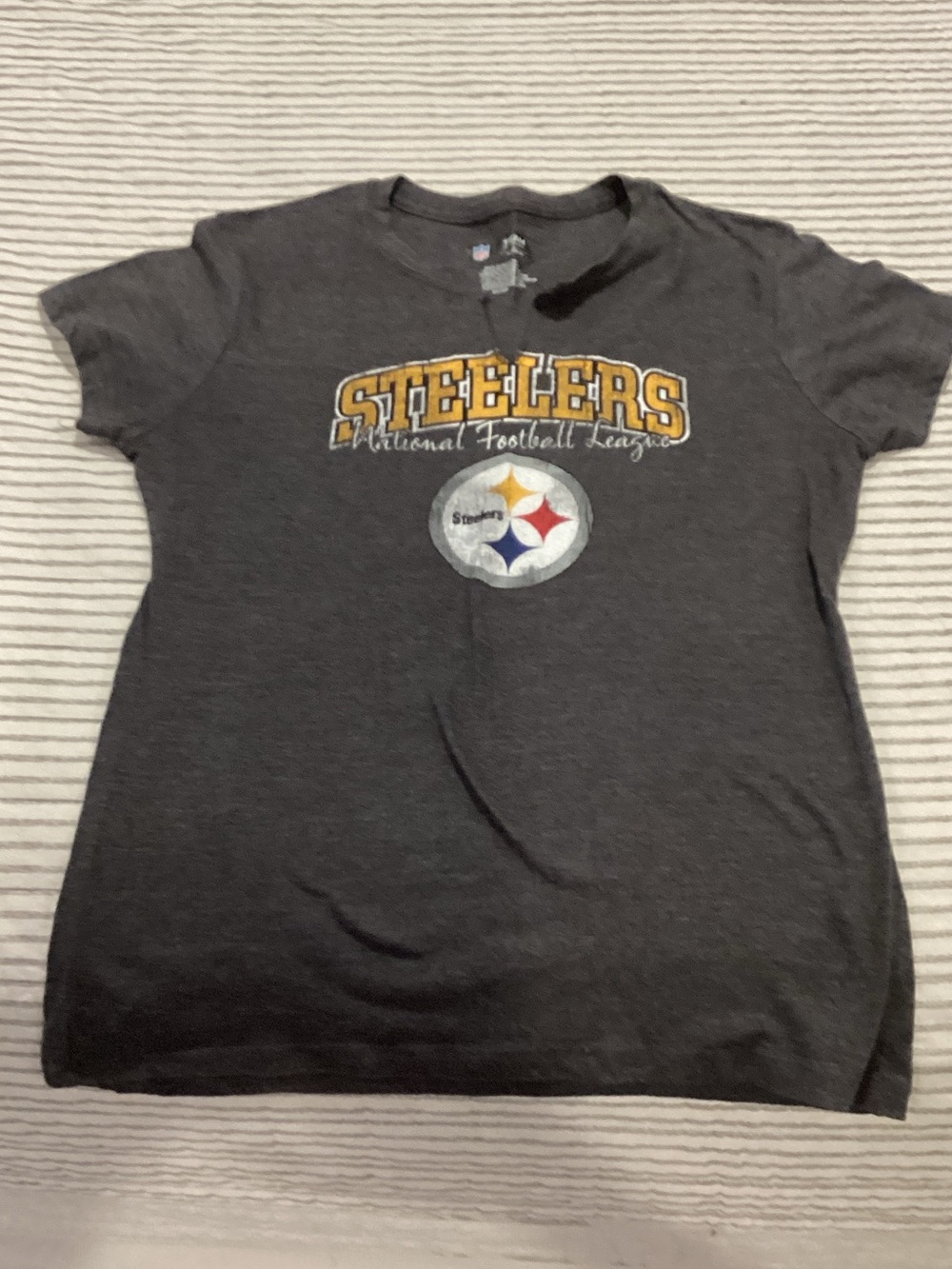 NFL Pittsburgh Steelers Womens Gray Graphic T-Shirt